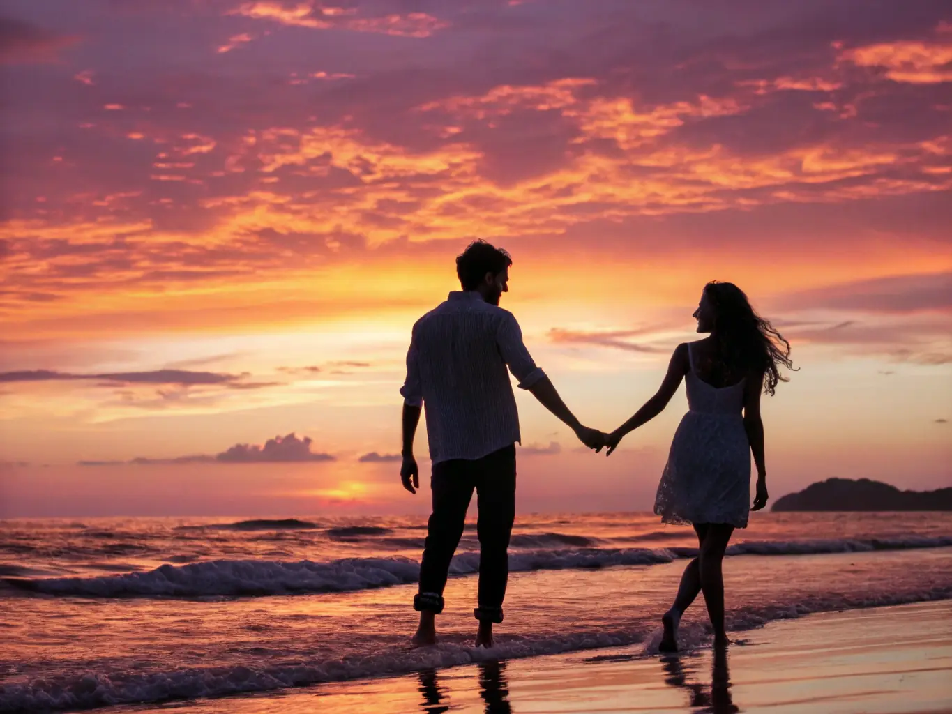 A vibrant book cover showcasing a contemporary romance novel with a couple silhouetted against a sunset, representing love and connection.